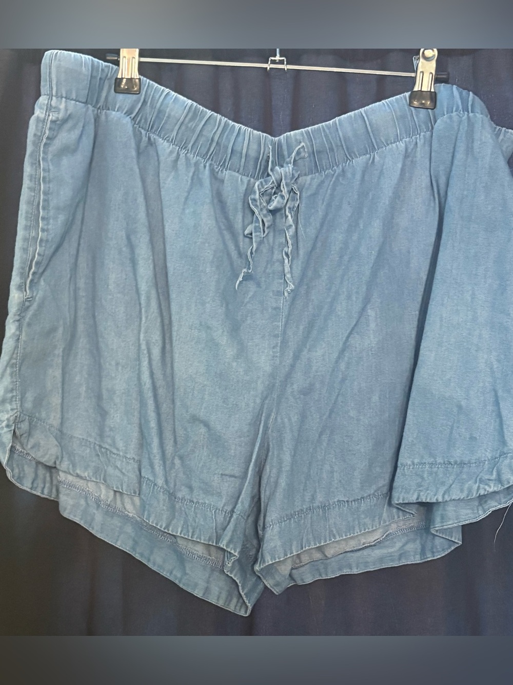 Light Blue Jean Pull-On Shorts